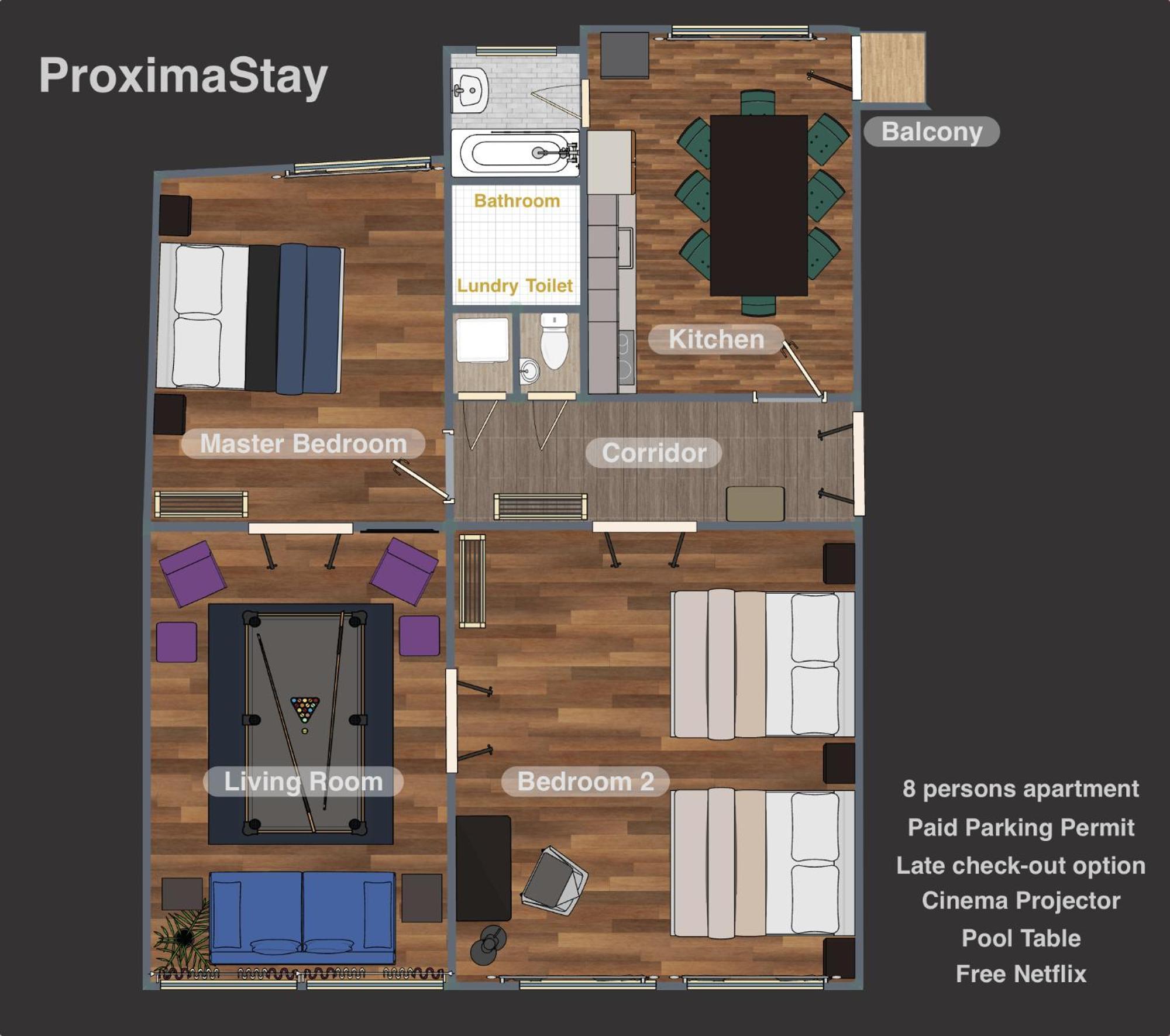 Appartamento Proxima Downtown - Pool Table And Cinema Projector Praga